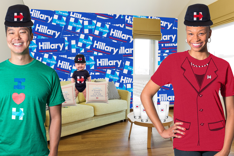 Illustration for article titled Hillary Clinton is Selling Pantsuit Tees and 'Shattered Glass' Tumblers
